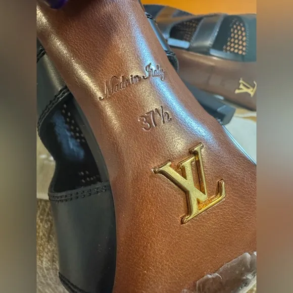 ❤️ Authentic LV Louis Vuitton leather and mesh heels size 37.5 ❤️