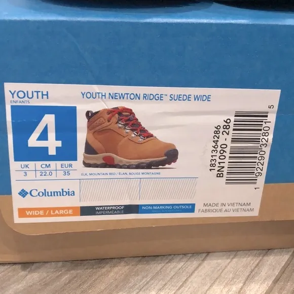 ❤️ Columbia Hiking Boots - Waterproof 💦 Size: 4YW🥾 worn once!