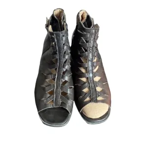 💜💜 DKODE Open Toe Leather Shoes Ladies Size 38
