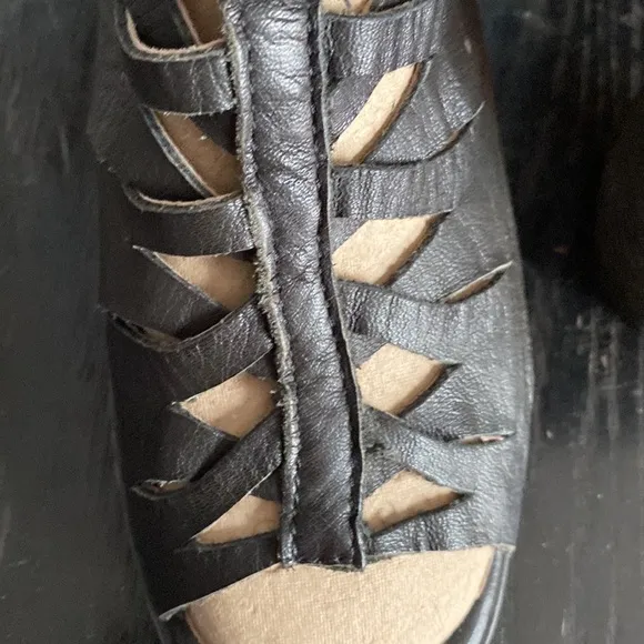 💜💜 DKODE Open Toe Leather Shoes Ladies Size 38