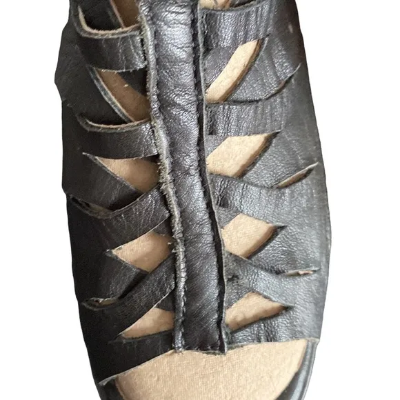 💜💜 DKODE Open Toe Leather Shoes Ladies Size 38
