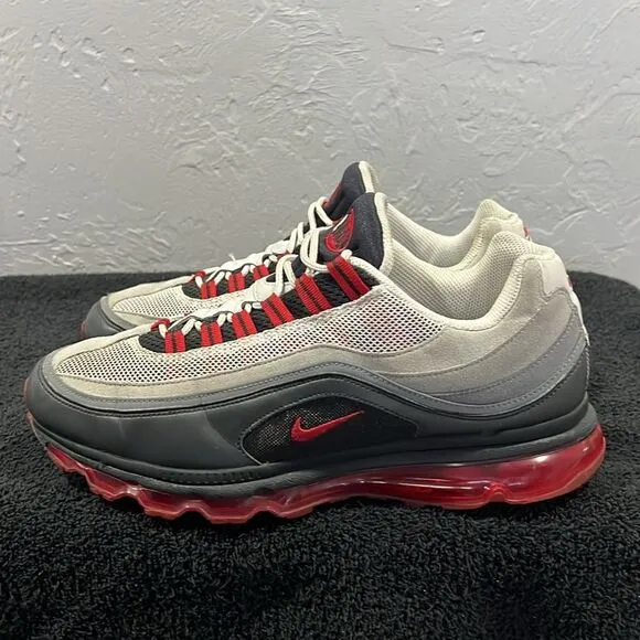 🔥🔥 NIKE Air Max 24-7 Shoes Volt Black Red Gray 397252-001 2010 Men Sz 11.5 - E