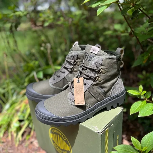 🆕 Palladium Men's Pallabrousse Tactical Green Boots.