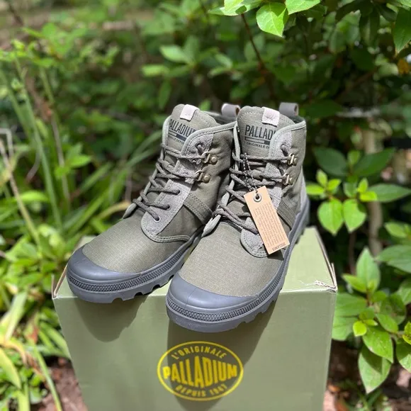 🆕 Palladium Men's Pallabrousse Tactical Green Boots.