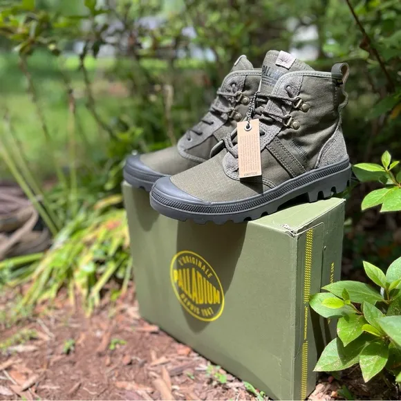 🆕 Palladium Men's Pallabrousse Tactical Green Boots.