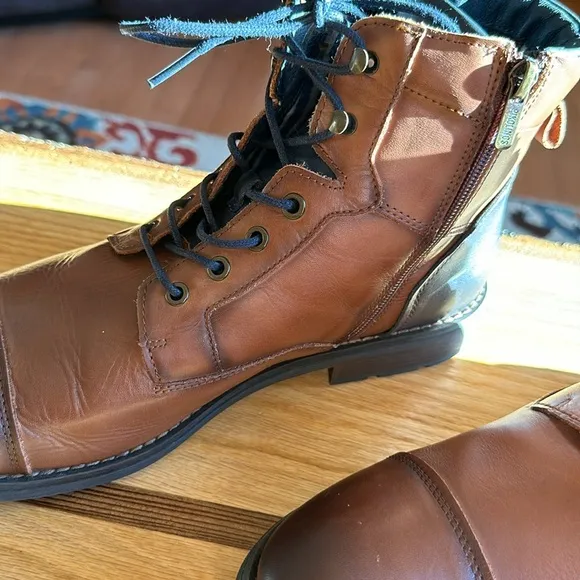 - Pikolinos York M2M brown leather lace up boots ankle boots size 46 or …