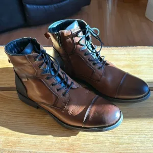 - Pikolinos York M2M brown leather lace up boots ankle boots size 46 or …