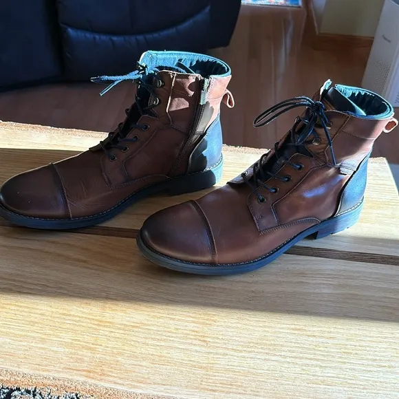 - Pikolinos York M2M brown leather lace up boots ankle boots size 46 or …