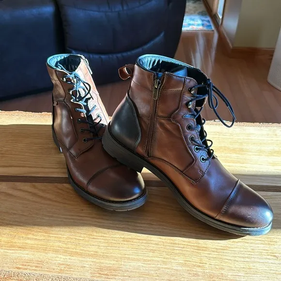 - Pikolinos York M2M brown leather lace up boots ankle boots size 46 or …