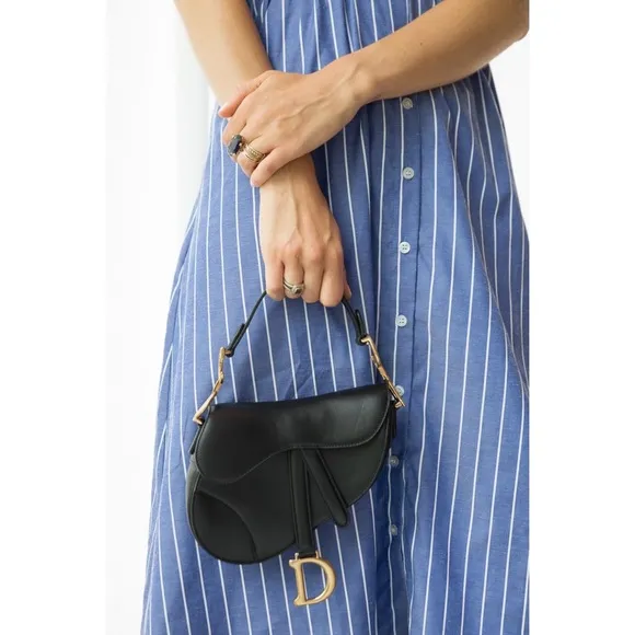 ⛴ Urban Outfitters, Pinstriped Chambray Plunging Button-Front Sleeveless Dress
