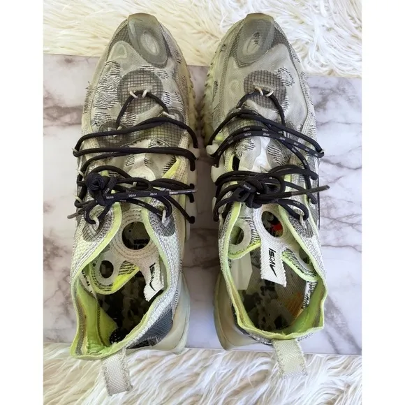 11.5 Nike Flow ISPA Spruce Aura Neon Green / Gray / Black Mesh Sneakers Shoes‌