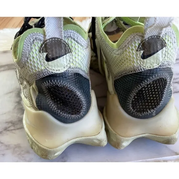 11.5 Nike Flow ISPA Spruce Aura Neon Green / Gray / Black Mesh Sneakers Shoes‌