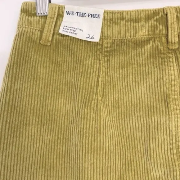 1663. FREE PEOPLE Gala Vanting Low Rise Mini Peekaboo Skort Sz 26 NWOT $78