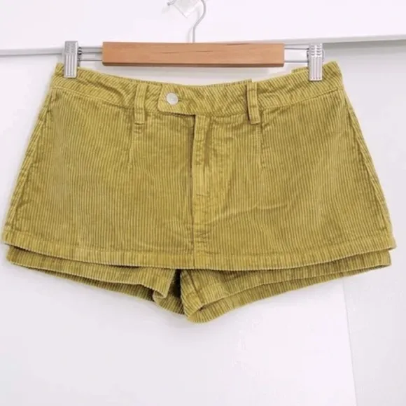 1663. FREE PEOPLE Gala Vanting Low Rise Mini Peekaboo Skort Sz 26 NWOT $78