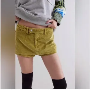 1663. FREE PEOPLE Gala Vanting Low Rise Mini Peekaboo Skort Sz 26 NWOT $78