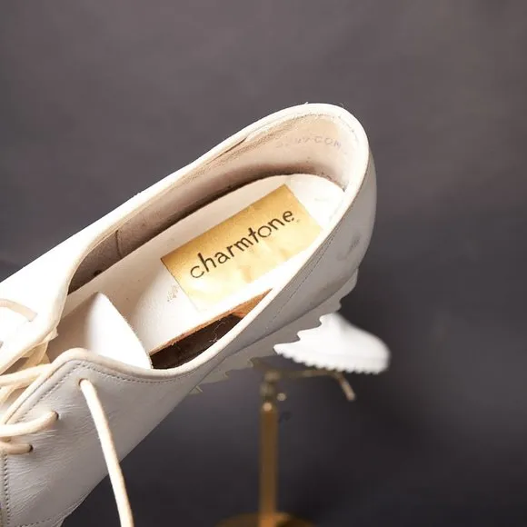 1960s Charmtone White Mod Nursing Shoes Sneakers