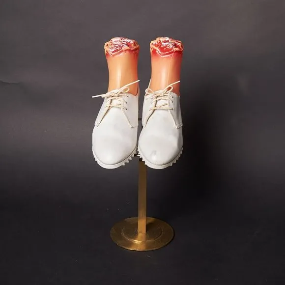 1960s Charmtone White Mod Nursing Shoes Sneakers