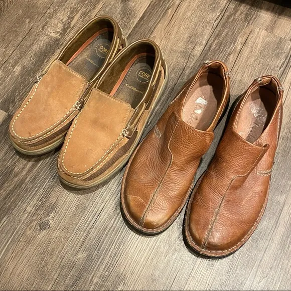 2 pairs of Mens Size 9 Slip on Shoes