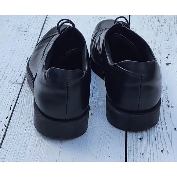 $295 Wolf &amp; Shepherd Men's Black Closer Oxford Luxury Dress Shoes US 10.5 EU 44