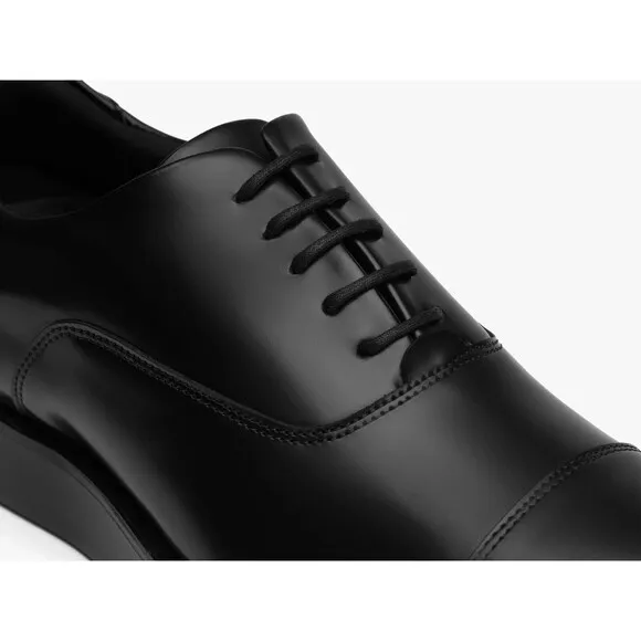 $295 Wolf &amp; Shepherd Men's Black Closer Oxford Luxury Dress Shoes US 10.5 EU 44