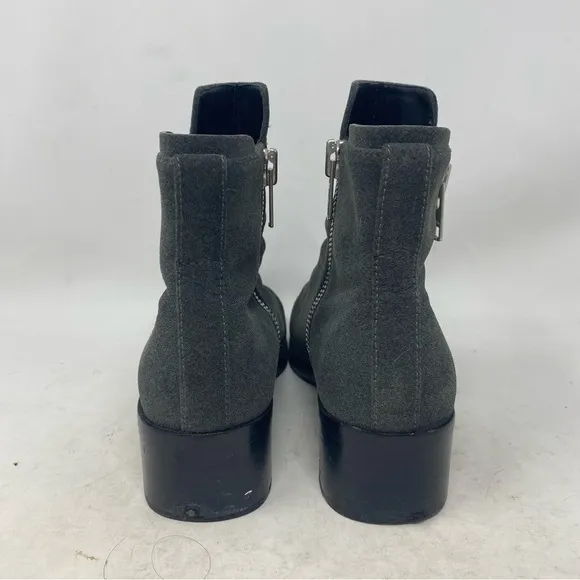 3.1 Phillip Lim Women’s Alexa Heather Gray Suede Leather Ankle Boots Size 37.5