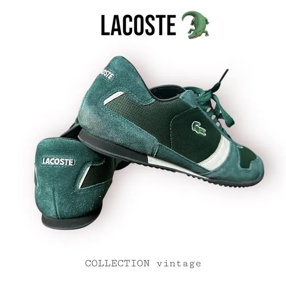 351. 🐊 Lacoste men’s Zephr mesh forest green tennis shoes size 12
