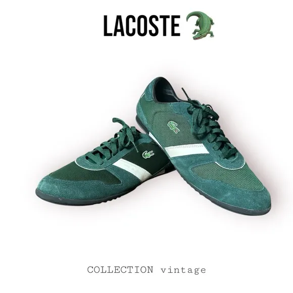 351. 🐊 Lacoste men’s Zephr mesh forest green tennis shoes size 12