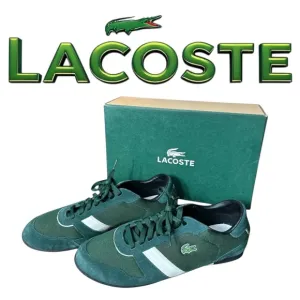 351. 🐊 Lacoste men’s Zephr mesh forest green tennis shoes size 12