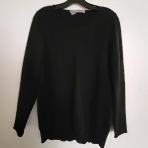 360 Cashmere 100% Cashmere Raw Hem Long Sleeve Pullover Sweater Size Small