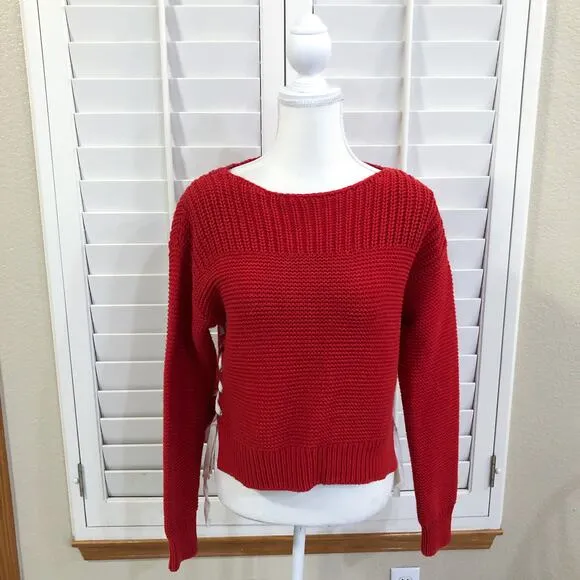 360 Sweater Emilia Lace Up Sweater