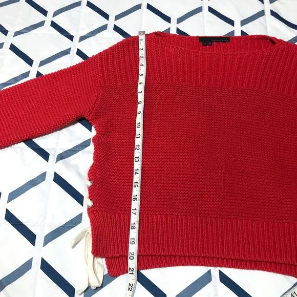 360 Sweater Emilia Lace Up Sweater