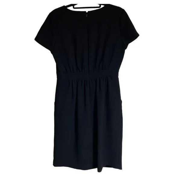 4. Rickie Freeman Teri Jon Square Neckline Mini Dress Black Sheath Sz 8 Elegant
