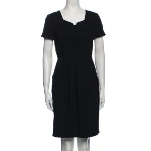 4. Rickie Freeman Teri Jon Square Neckline Mini Dress Black Sheath Sz 8 Elegant