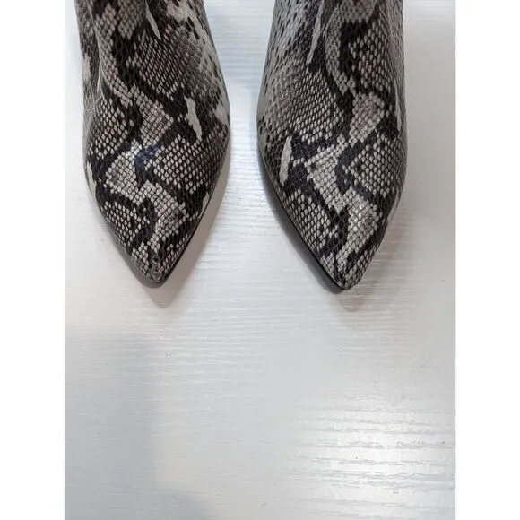 42 Gold Boots Womens Size 6.5 Snake Skin High Heel Ankle Bootie - NO BOX
