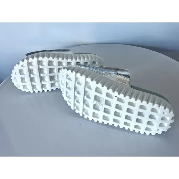 4ccccees wafo pleat‎ sandal €265 metallic silver New 41