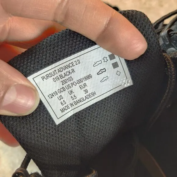 511 Tactical Shoes Pursuit Advance 2.0 Mens 6.5 / Women's 8.0 Black Gum Sole