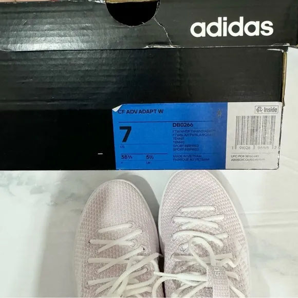 543. Adidas CF ADV Adapt Womens 7 Pink Mesh Sneakers Tennis Shoes DB0266