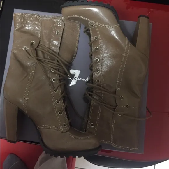 7 for all mankind 4' heels boots, size 8.5