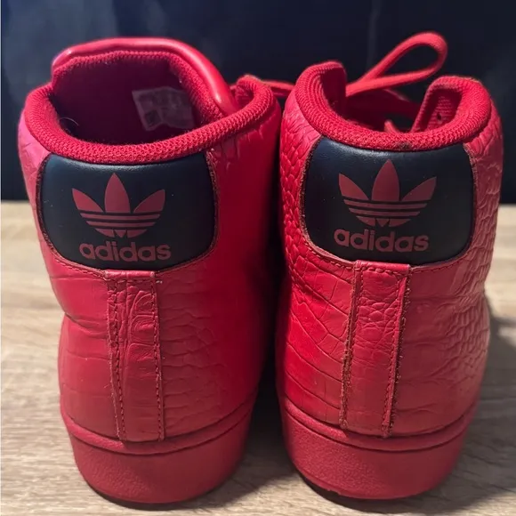 Adidas 11.5 Pro Model Scarlet Red Black Gator Skin CQ0873 Classic Shoes Sneakers