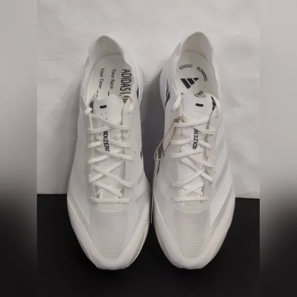 Adidas Adizero Adios 7 Running Shoes / Sneakers White / Ivory GY2588 Men' 10 🔥
