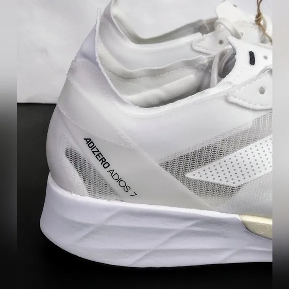 Adidas Adizero Adios 7 Running Shoes / Sneakers White / Ivory GY2588 Men' 10 🔥