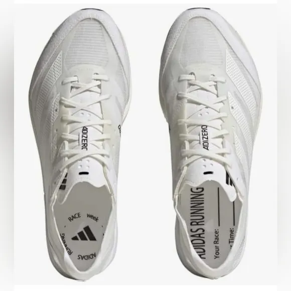 Adidas Adizero Adios 7 Running Shoes / Sneakers White / Ivory GY2588 Men' 10 🔥