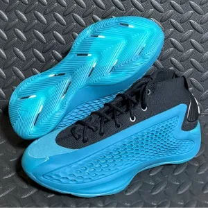 Adidas AE 1 Anthony Edwards New Wave Blue Basketball Shoes Youth Size 5.5