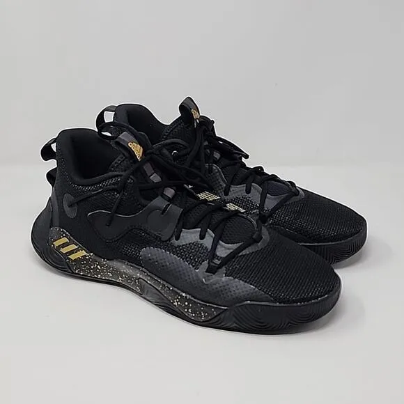 Adidas Harden Stepback 3 Black Gold Men's Basketball Shoes AGY8631 Size 14