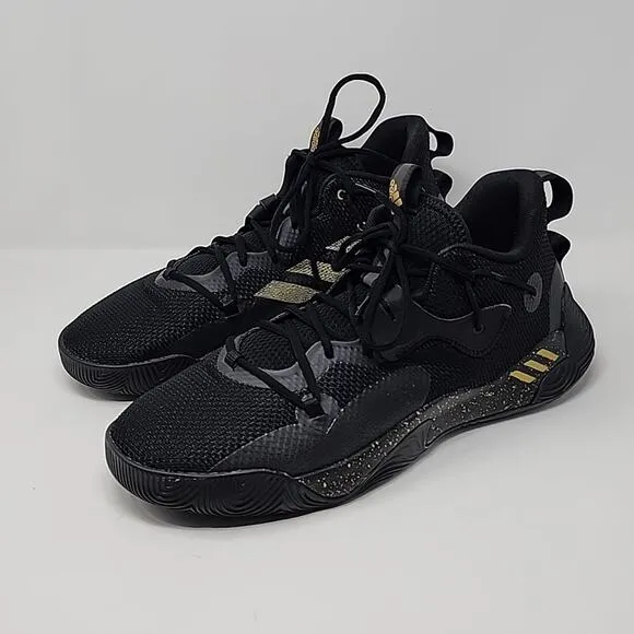 Adidas Harden Stepback 3 Black Gold Men's Basketball Shoes AGY8631 Size 14