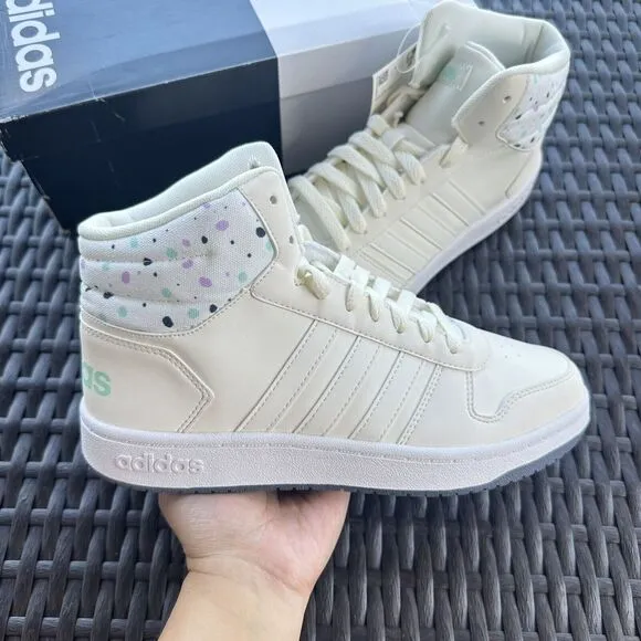Adidas Hoops 2.0 Mid J Playful Graphic Kid's Athletic Shoes B75751 Size 6