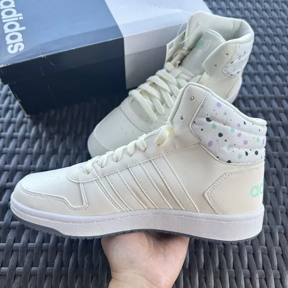 Adidas Hoops 2.0 Mid J Playful Graphic Kid's Athletic Shoes B75751 Size 6
