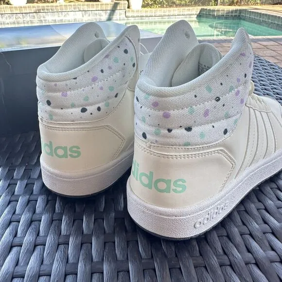 Adidas Hoops 2.0 Mid J Playful Graphic Kid's Athletic Shoes B75751 Size 6
