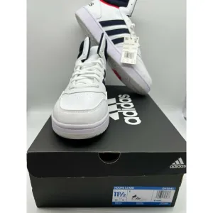 Adidas Hoops 3.0 Mid Classic Vintage Men's Cloud White Shoes Size 11.5 NIB