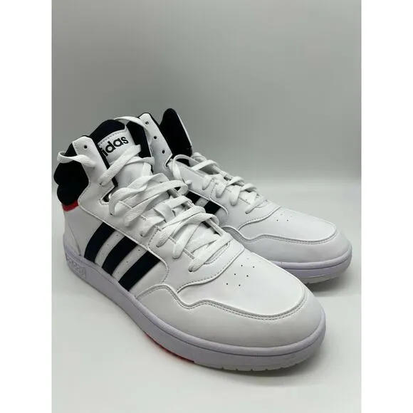 Adidas Hoops 3.0 Mid Classic Vintage Men's Cloud White Shoes Size 12 NIB